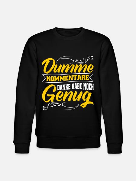 Dumme Kommentare für Arbeitskollegen - Stanley/Stella Unisex Bio-Sweatshirt CHANGER - Schwarz