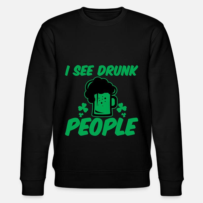 I See Drunk People 2 - Stanley/Stella CHANGER Unisex Organic Sweatshirt - black