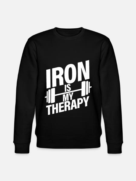Iron Is My Therapy - Stanley/Stella CHANGER Unisex Organic Sweatshirt - black