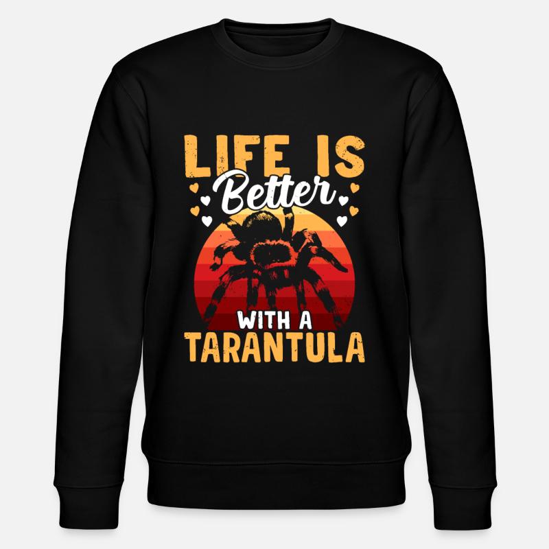 Life is better with the - Stanley/Stella CHANGER Unisex Organic Sweatshirt - black