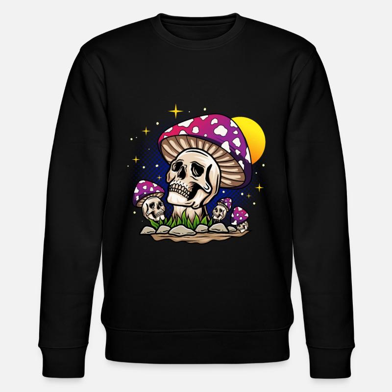 Crâne de champignon - Sweat bio CHANGER Stanley/Stella Unisexe - noir
