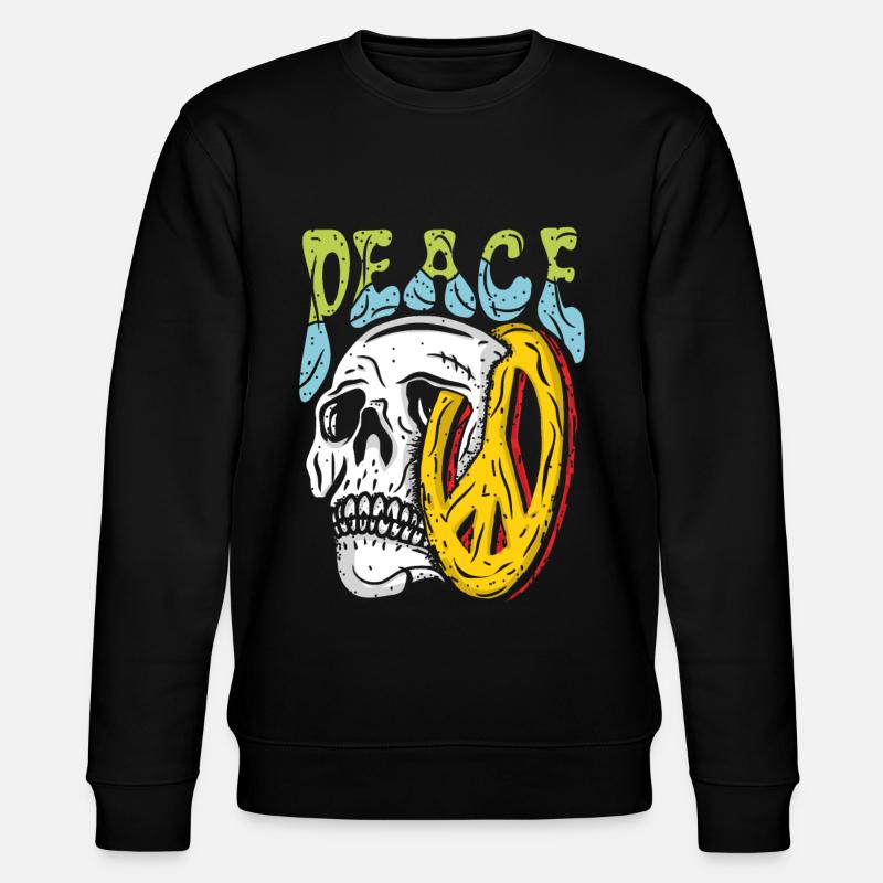 Peace Skull - Stanley/Stella Unisex Bio-Sweatshirt CHANGER  - Schwarz