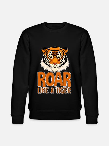 Roar Like A Tiger 4 - Stanley/Stella CHANGER Unisex Organic Sweatshirt - black
