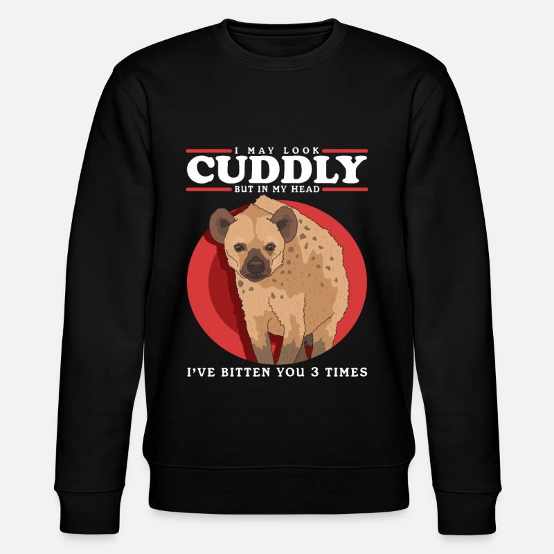 Hyäne Hyänen Tüpfelhyäne Geschenk - Stanley/Stella Unisex Bio-Sweatshirt CHANGER  - Schwarz