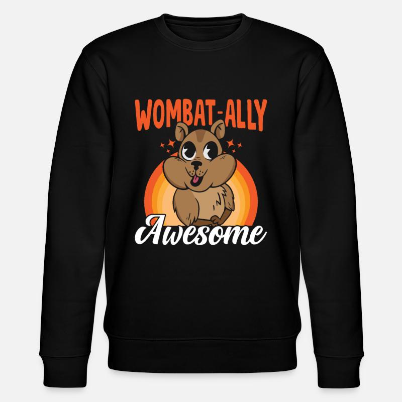 Wombat-verbündeter Awesome Wombat Australian - Stanley/Stella Unisex Bio-Sweatshirt CHANGER  - Schwarz