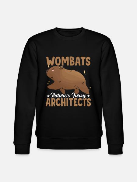 Furry Architects Wombat Owner Australian - Stanley/Stella CHANGER Unisex Organic Sweatshirt - black
