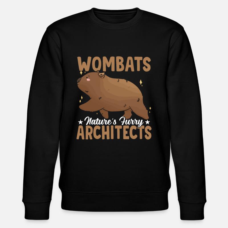 Furry Architects Wombat Owner Australian - Stanley/Stella CHANGER Unisex Organic Sweatshirt - black