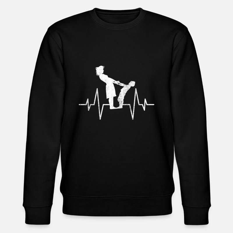 Battement de cœur mère-enfant - Sweat bio CHANGER Stanley/Stella Unisexe - noir