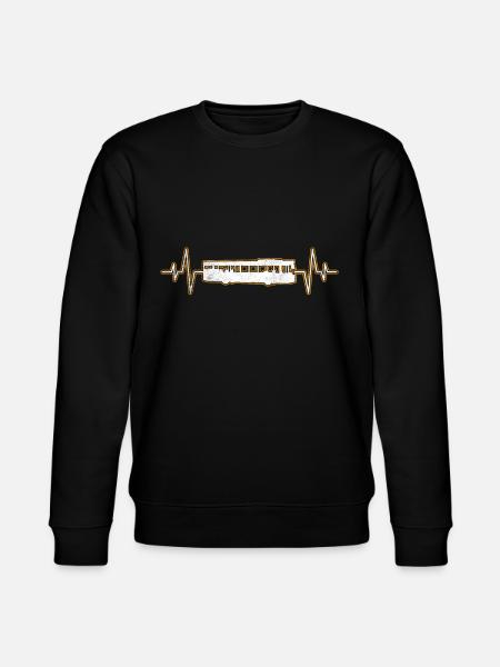Bus heartbeat - Stanley/Stella CHANGER Unisex Organic Sweatshirt - black