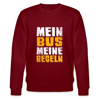 Busfahrer Spruch - Stanley/Stella Unisex Bio-Sweatshirt CHANGER  - Burgunderrot - Vorne - Nik (191cm) & Marisol (170cm)