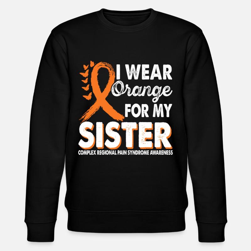 Tragen Sie Orange Zur Unterstützung Des Sister - Stanley/Stella Unisex Bio-Sweatshirt CHANGER - Schwarz
