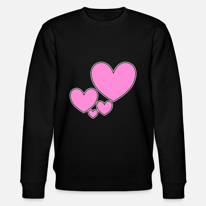 Verliebte Herzen Herze - Stanley/Stella Unisex Bio-Sweatshirt CHANGER - Schwarz