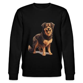Hovawart propriétaire chien fermier Pure race - Sweat bio CHANGER Stanley/Stella Unisexe - noir - Devant - Nik (191cm) & Marisol (170cm)