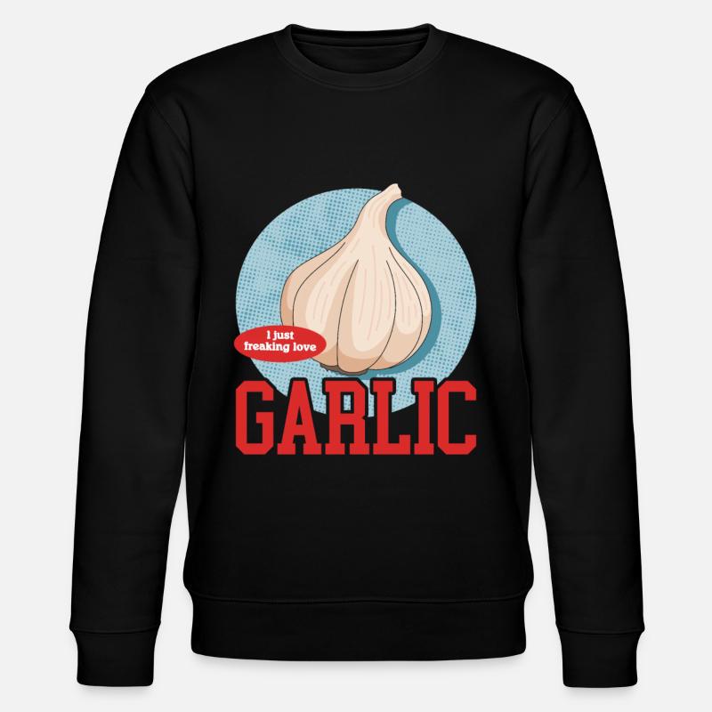 Knoblauch Knoblauchgeschmack Geschenk - Stanley/Stella Unisex Bio-Sweatshirt CHANGER - Schwarz