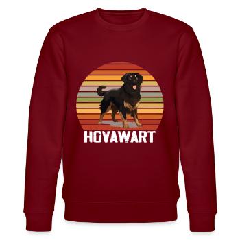 Hovawart propriétaire chien fermier Pure race - Sweat bio CHANGER Stanley/Stella Unisexe - bordeaux - Devant - Nik (191cm) & Marisol (170cm)