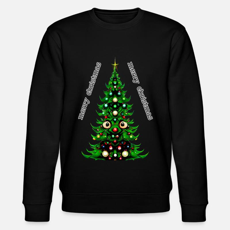 Frohe Weihnachten - Stanley/Stella Unisex Bio-Sweatshirt CHANGER  - Schwarz