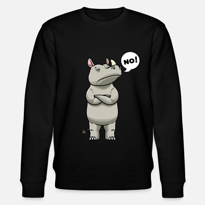 Rhinozeros Nashorn - Stanley/Stella Unisex Bio-Sweatshirt CHANGER - Schwarz