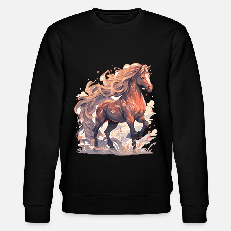 Pferd - Stanley/Stella Unisex Bio-Sweatshirt CHANGER - Schwarz