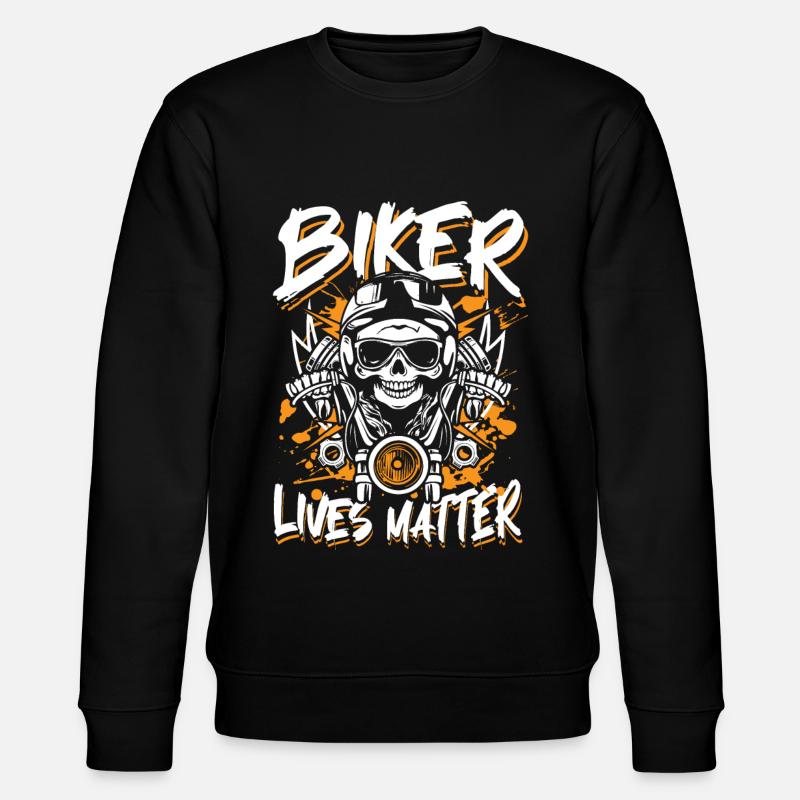 Biker lives matter - Stanley/Stella CHANGER Unisex Organic Sweatshirt - black