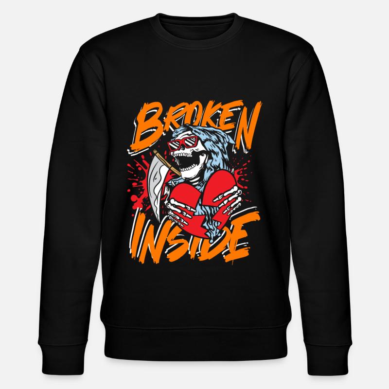 Broken inside - Stanley/Stella CHANGER Unisex Organic Sweatshirt - black