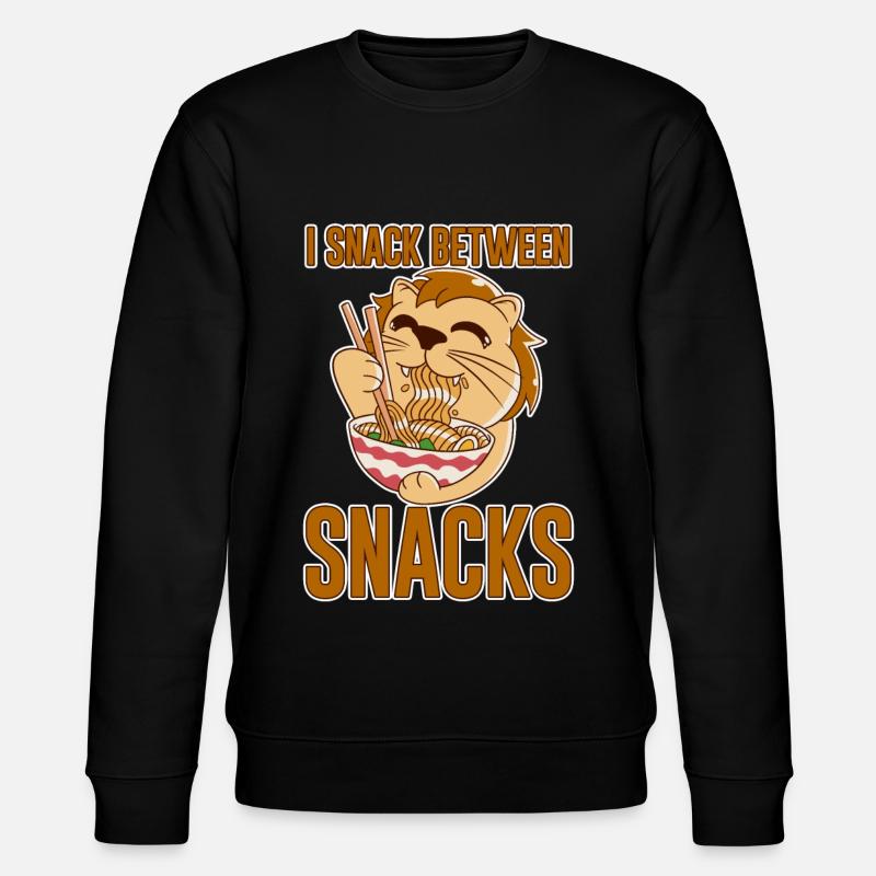 I Snack Between Snacks 4 - Stanley/Stella Unisex Bio-Sweatshirt CHANGER  - Schwarz