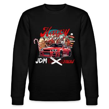 Jdm christmas edition / Tuning Mechanic Costume - Stanley/Stella CHANGER Unisex Organic Sweatshirt - black - Front - Nik (191cm) & Marisol (170cm)