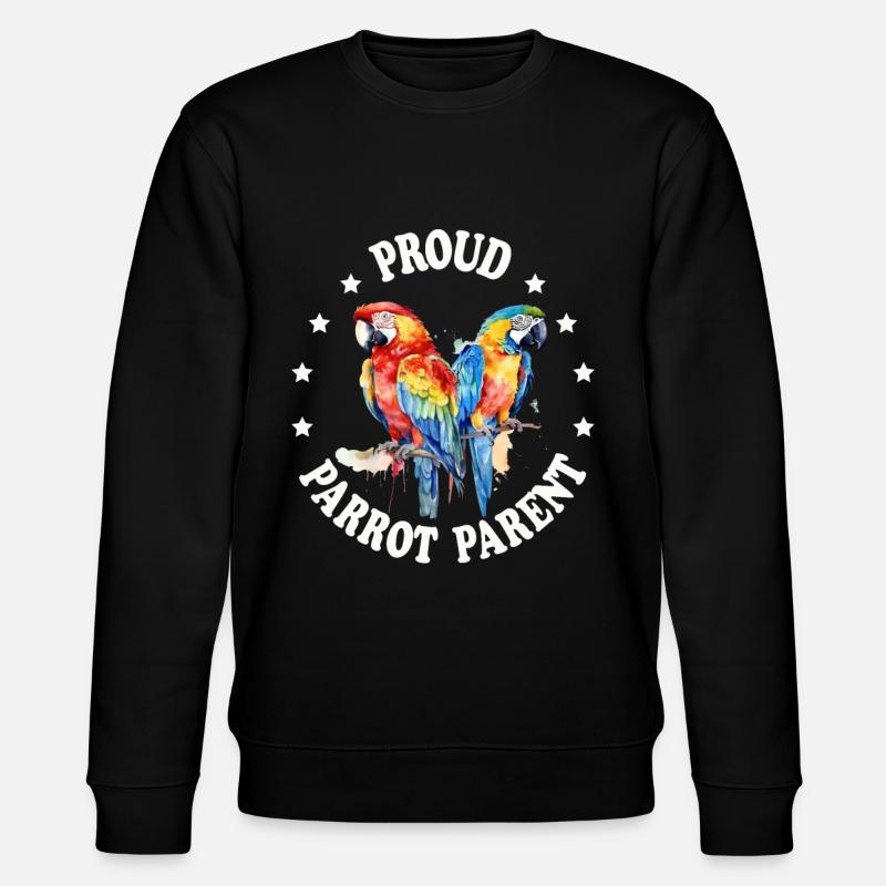 Budgie Parrot Bird Parakeet Owner - Stanley/Stella CHANGER Unisex Organic Sweatshirt - black