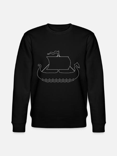 Wikinger Boot Langboot Wikingerboot Mittelalter - Stanley/Stella Unisex Bio-Sweatshirt CHANGER - Schwarz