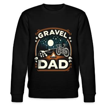 Papa gravel - Sweat bio CHANGER Stanley/Stella Unisexe - noir - Devant - Nik (191cm) & Marisol (170cm)