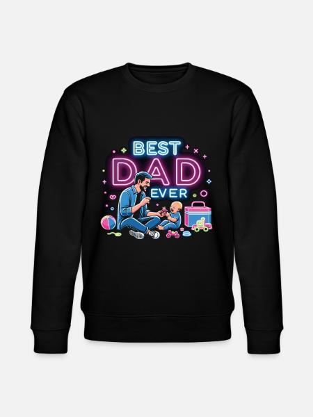Best Dad Ever - Stanley/Stella CHANGER Unisex Organic Sweatshirt - black