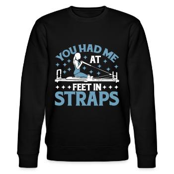You Had Me At Feet In Straps 21 - Stanley/Stella CHANGER Unisex Organic Sweatshirt - black - Front - Nik (191cm) & Marisol (170cm)
