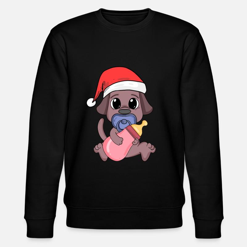 Chien Bébé Noël - Sweat bio CHANGER Stanley/Stella Unisexe - noir
