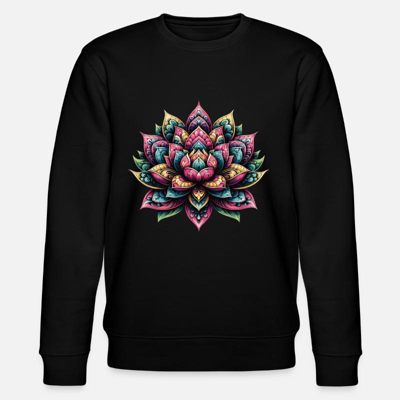 Fleur de lotus - Sweat bio CHANGER Stanley/Stella Unisexe - noir