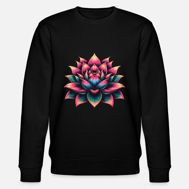 Fleur de lotus - Sweat bio CHANGER Stanley/Stella Unisexe - noir
