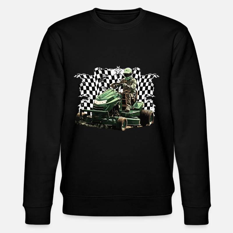 Funny lawn mower - Stanley/Stella CHANGER Unisex Organic Sweatshirt - black