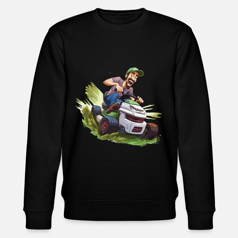 Funny lawn mower - Stanley/Stella CHANGER Unisex Organic Sweatshirt - black