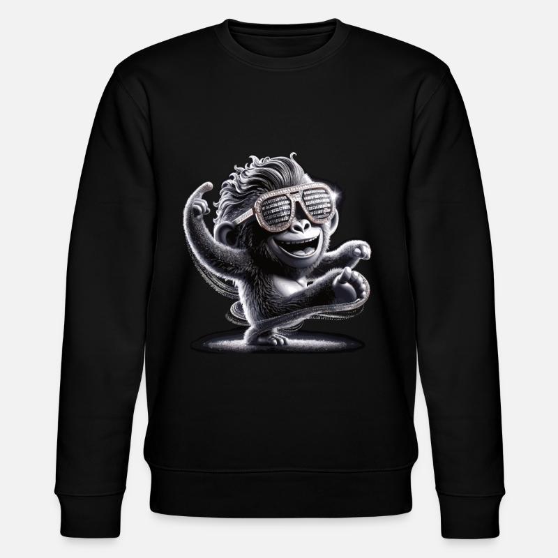 Gorilla with sunglasses - Stanley/Stella CHANGER Unisex Organic Sweatshirt - black