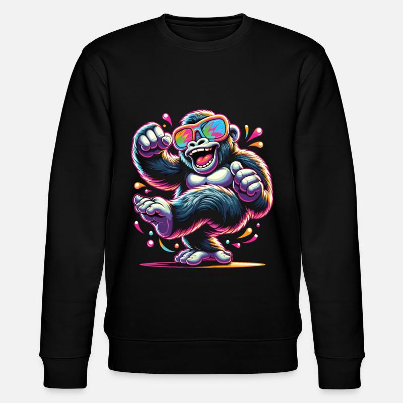 Gorilla with sunglasses - Stanley/Stella CHANGER Unisex Organic Sweatshirt - black
