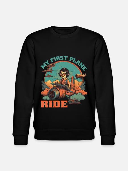 My First Plane Ride 59 - Stanley/Stella CHANGER Unisex Organic Sweatshirt - black