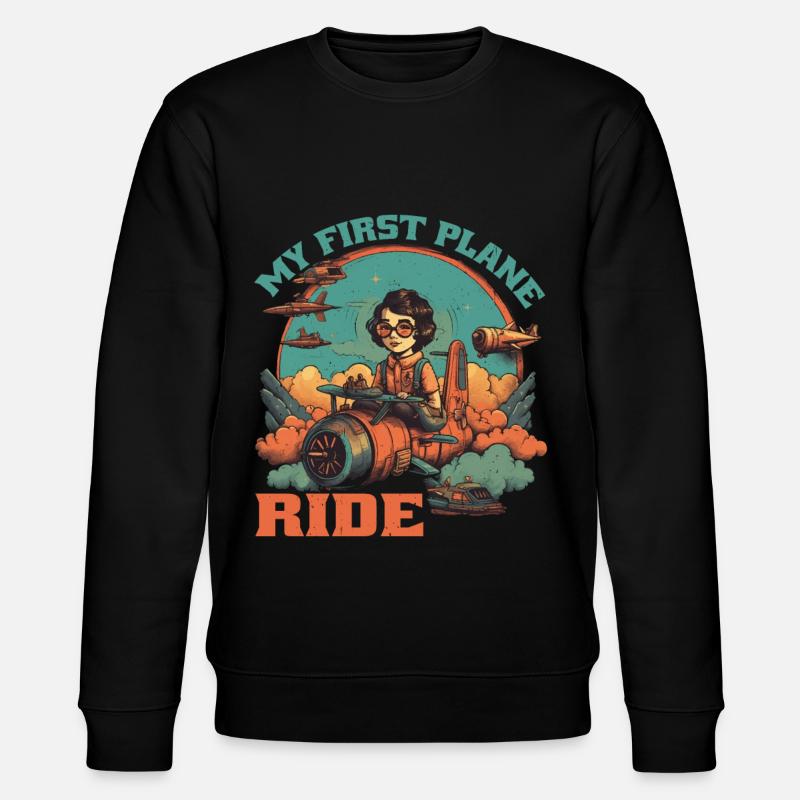 My First Plane Ride 59 - Stanley/Stella CHANGER Unisex Organic Sweatshirt - black