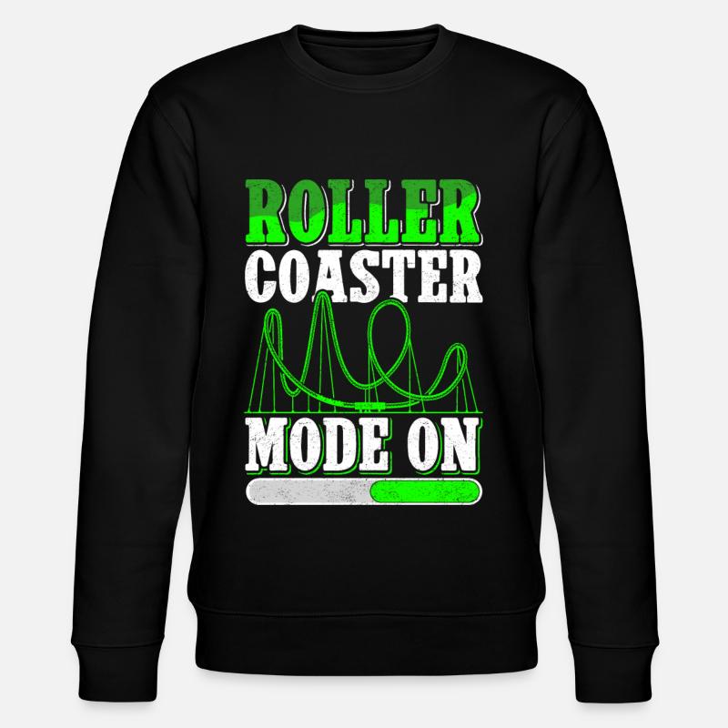 Achterbahn Roller Coaster Rollercoaster Geschenk - Stanley/Stella Unisex Bio-Sweatshirt CHANGER  - Schwarz