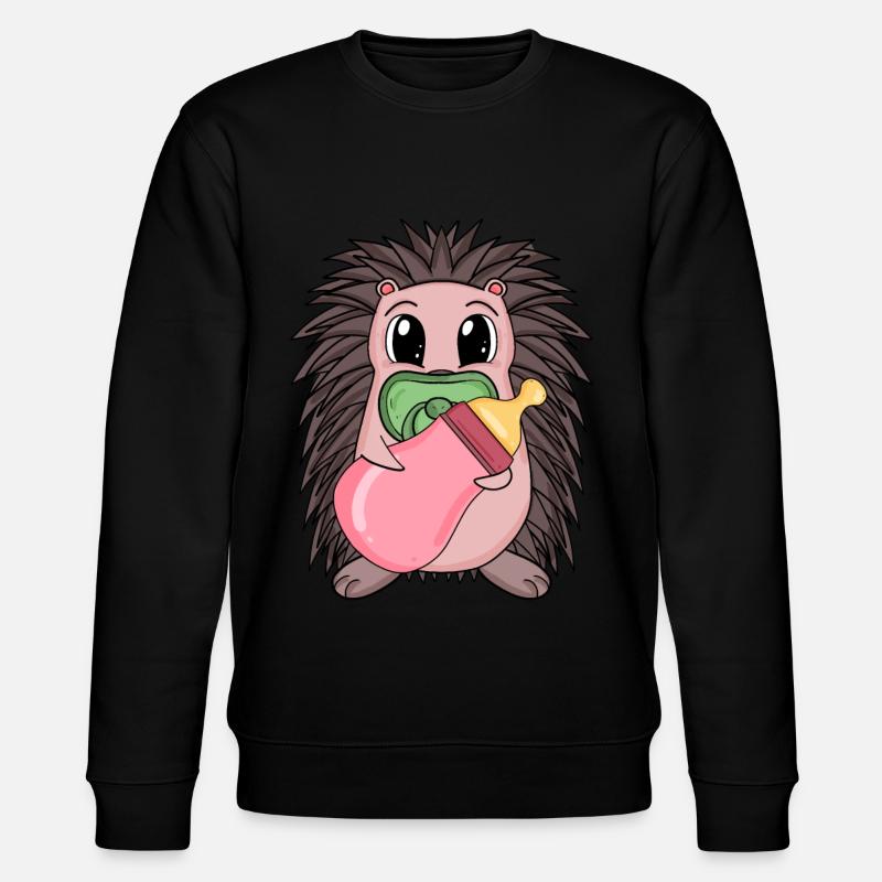 Motif de bébé hérisson - Sweat bio CHANGER Stanley/Stella Unisexe - noir