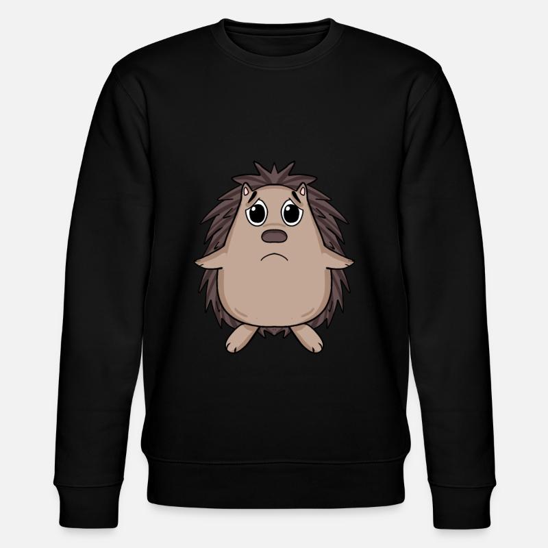 Hedgehog Sad - Sad Hedgehog - Stanley/Stella CHANGER Unisex Organic Sweatshirt - black