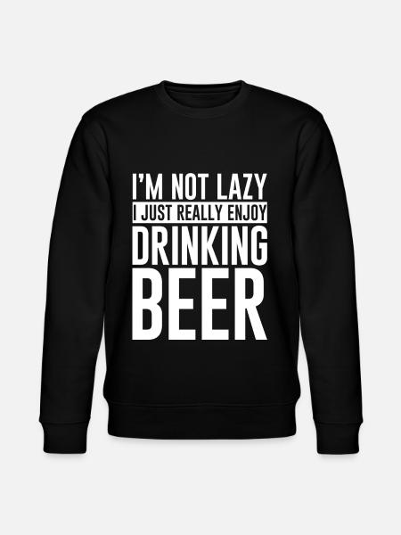 I Really Enjoy Drinking Beer - Stanley/Stella CHANGER Unisex Organic Sweatshirt - black