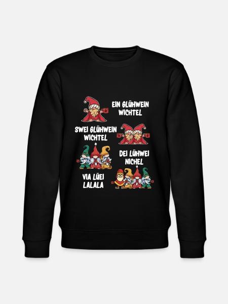 Glühwein Wichtel - Stanley/Stella Unisex Bio-Sweatshirt CHANGER  - Schwarz