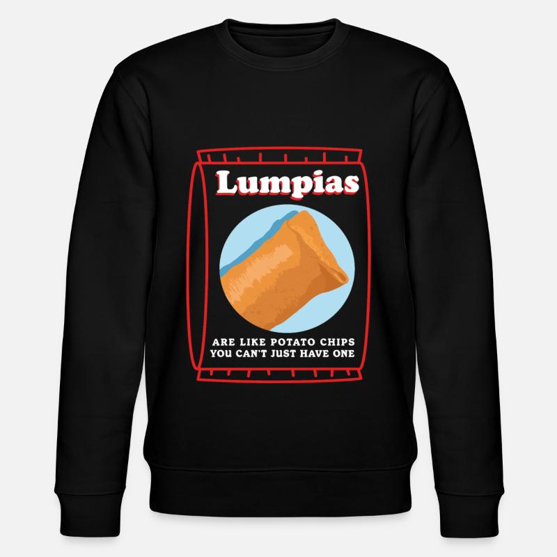 Lumpia Loempia Spring Rolls Gift - Stanley/Stella CHANGER Unisex Organic Sweatshirt - black