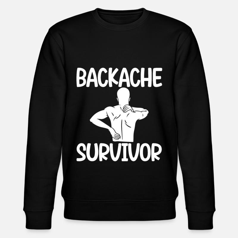Backache Survivor 2 - Stanley/Stella Unisex Bio-Sweatshirt CHANGER  - Schwarz