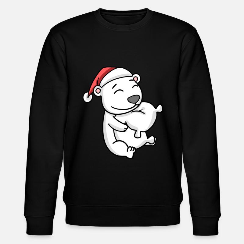 Eisbär - Stanley/Stella Unisex Bio-Sweatshirt CHANGER  - Schwarz