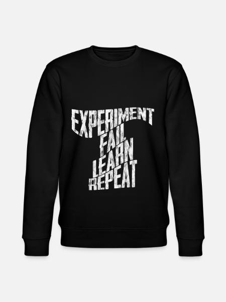 Experiment Fail Learn Repeat 3 - Stanley/Stella CHANGER Unisex Organic Sweatshirt - black