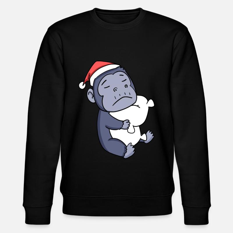 Singe Mignon Fatigué Noël - Sweat bio CHANGER Stanley/Stella Unisexe - noir